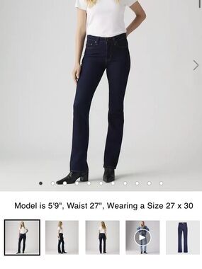 Levi's Dark Blue Bootcut High-Rise Jeans